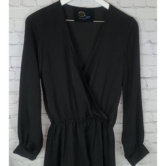 BLUE LIFE Womens’ Black Long Sleeve Romper Size Small - Picture 2 of 6